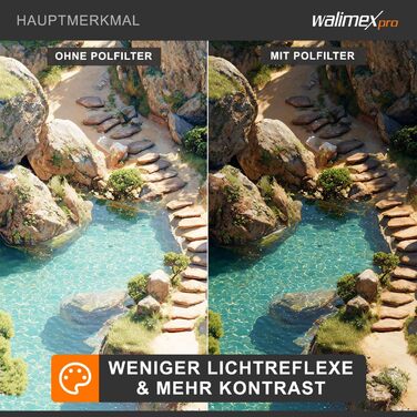 Поляризаційний фільтр Walimex pro Zirkular Slim 58mm (з чохлом) для об'єктивів 58mm