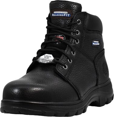 Черевики робочі Skechers Workshire Peril для жінок (39.5 EU, широка колодка, чорний колір)