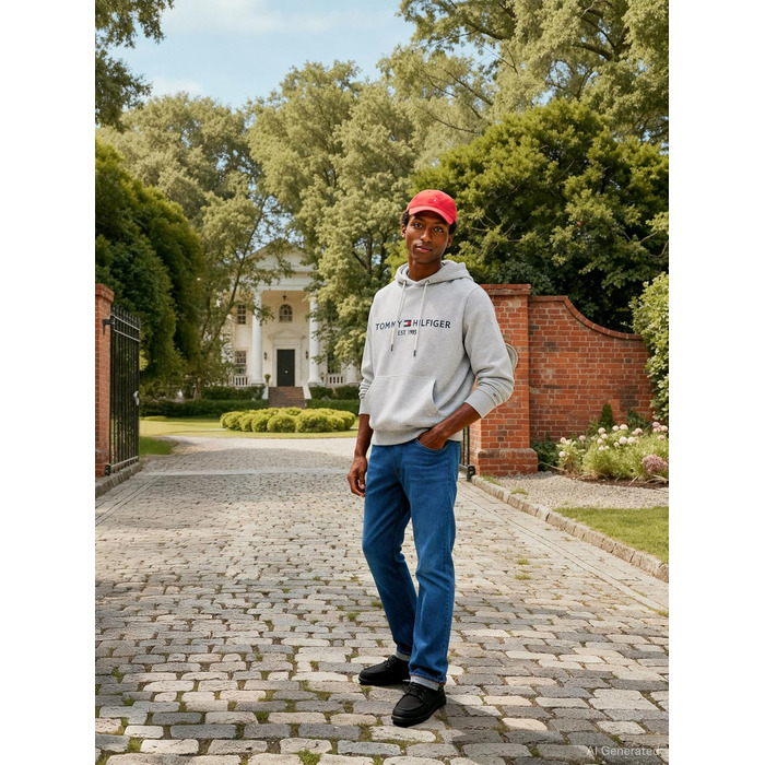 Чоловічий світшот Tommy Hilfiger MW0MW11599 сірого кольору (Cloud Htr), розмір 3XL