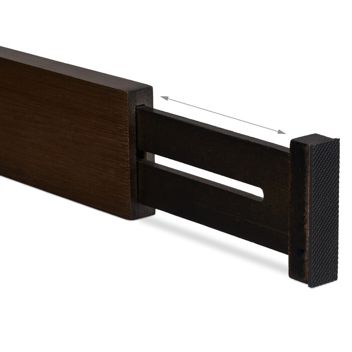 Relaxdays Set of 4 Drawer Dividers in Dark Brown