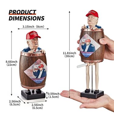 GETBSTOOP Trump Merchandise - Cigarette Dispenser with MAGA Hat, 2024 Donald Trump Santa Cigarette Tip Cases, Funny Trump Gifts, Collectibles, Prank Toys, and Novelty Gag Gift