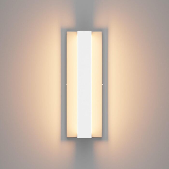 Klighten LED настінна лампа 16W, тепле світло 3000K, для вітальні, спальні, коридору, балкону, сходи, з алюмінію та нержавіючої сталі