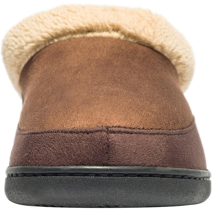 Домашні тапочки NewDenBer для чоловіків з піною Memory Foam, теплі, зручні, м'які, з плюшевою підкладкою, зимові, з неслизькою гумовою підошвою, 43/44 EU, Коричневий кавовий