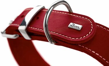 Нашийник для собак HUNTER AALBORG SPECIAL, шкіряний, міцний, комфортний, XS-S, червоний