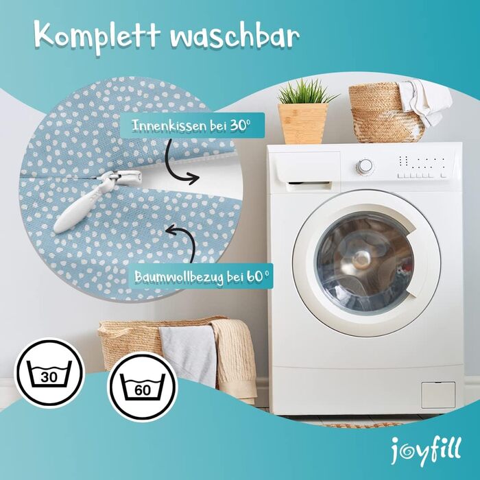 Подушка для годування та сну Joyfill® Premium 170 см з мікроперлинами, тиха та зручна, для вагітних і немовлят, дизайн Snow Flakes, 100% вироблено в Німеччині
