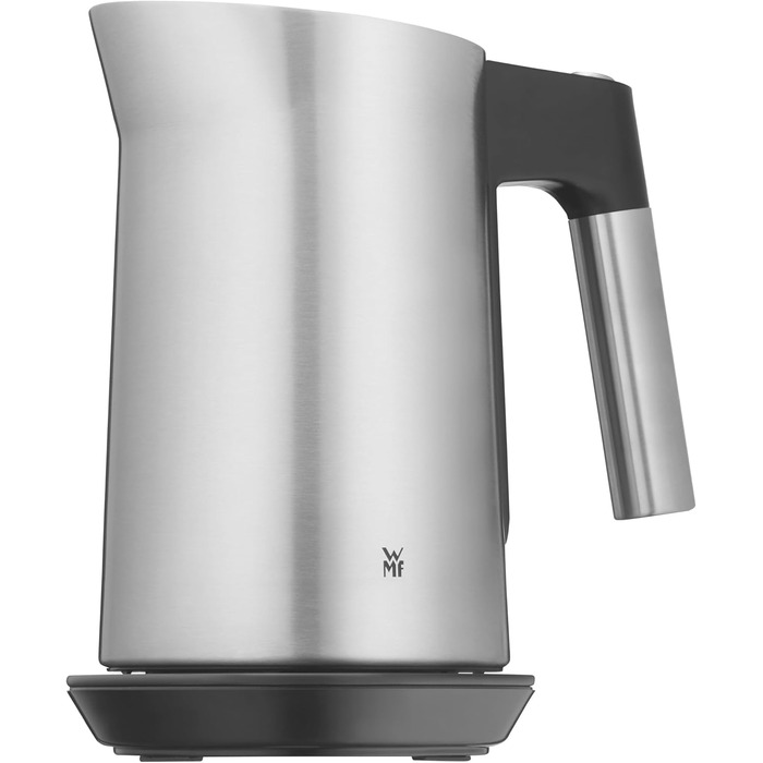WMF Kineo Kettle with Temperature Setting, 1.6L, Scale Filter, 3000W, Live Temperature Display, Stainless Steel Matte Electric Kettle, Cromargan Single