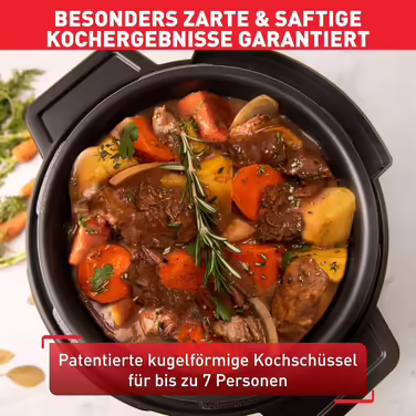 Мультиварка-скороварка Tefal CY7788 Turbo Cuisine & Fry, 7,6 л, 14 програм, фритюрниця, з додатком рецептів