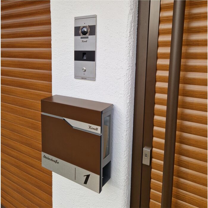 Поштовий ящик Metzler® з газетницею та іменним шильдиком з нержавіючої сталі V2A, стійкий до корозії, сучасний дизайн, 10 років гарантії на запчастини, монтаж та аксесуари Siebert (з оглядовим вікном, колір за RAL)