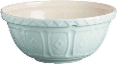 Mason Cash Stoneware Mixing Bowl 24 cm, Light Blue, 2 L, Dough Bowl for Bread Dough, Cake Dough or Pizza Dough, made of high-quality, chip-resistant stoneware, large dough bowl