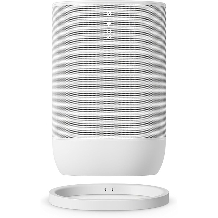 Sonos Move 2 – Портативна бездротова колонка з Wi-Fi, Bluetooth, Alexa, 24 год роботи, біла