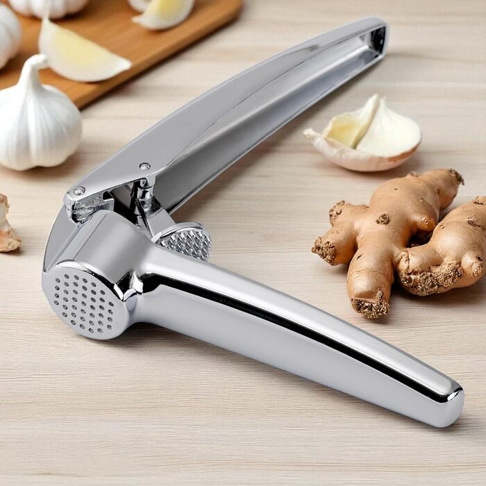 Преміум-прес для часнику EliteHoff з нержавіючої сталі, часникорізка, міцний та практичний кухонний аксесуар, стійкий до миття в посудомийній машині