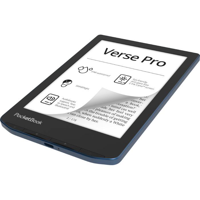 Електронна книга PocketBook Verse Pro 16 ГБ, 6 дюймів, чорна