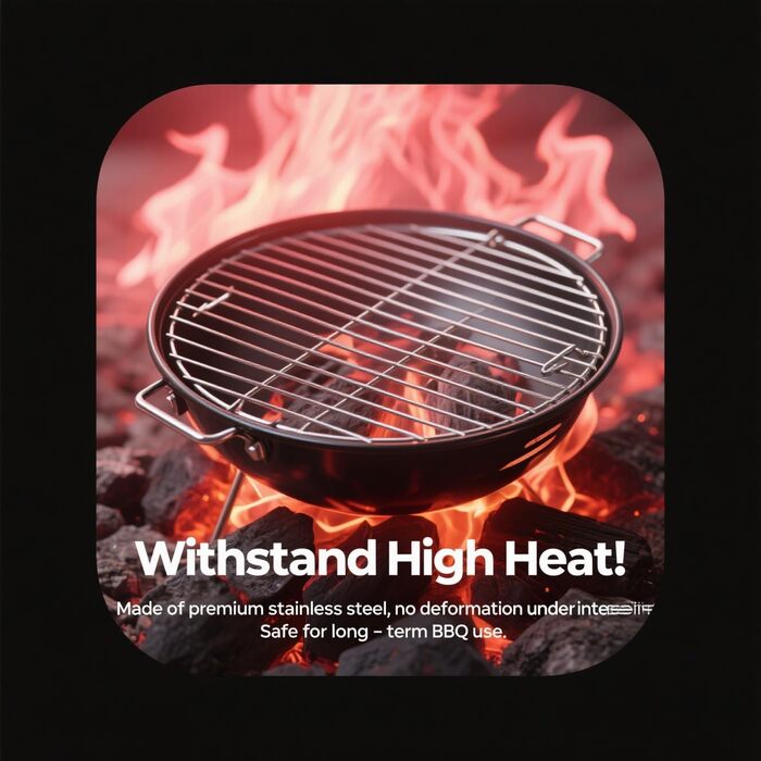 Решітка для гриля з нержавіючої сталі, круглі, різні розміри, для барбекю, кемпінгу, саду, рівномірний нагрів (діаметр 35 см)