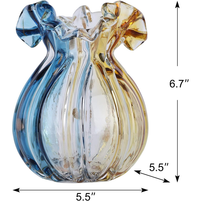 Скляна ваза ручної роботи, велика, сучасний дизайн, для дому, весілля та декору, підходить для квітів