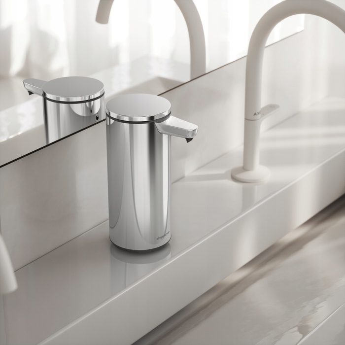 Безконтактний дозатор для мила Simplehuman, настільний, 266 мл, сріблястий