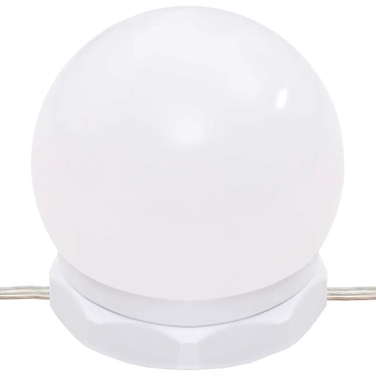 Шафа у ванну кімнату з дзеркалом та LED-підсвіткою, біла, 70x16,5x60 см