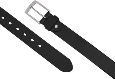 Чоловічий шкіряний ремінь BELTER 38 мм, чорний. Джинсовий ремінь з подарунковою коробкою, розмір L (32W-35W, 105 см)