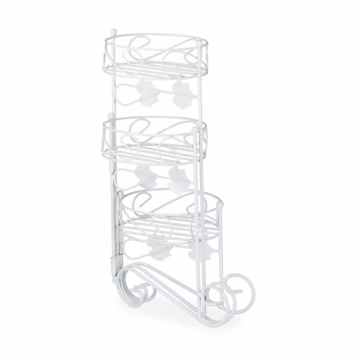 Relaxdays Metal Flower Stand, White