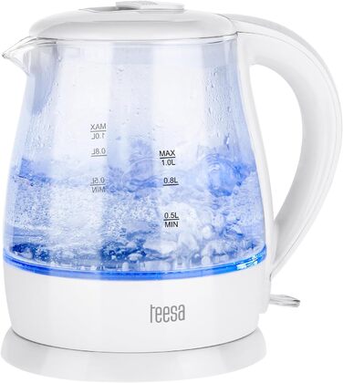 Бездротовий електричний чайник TEESA 1L, TSA1030B, білий