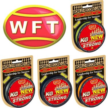 WFT 0.22mm 32kg Strong Chartreuse - 300m Braided Fishing Line, Braid Line, Predator Fishing Line