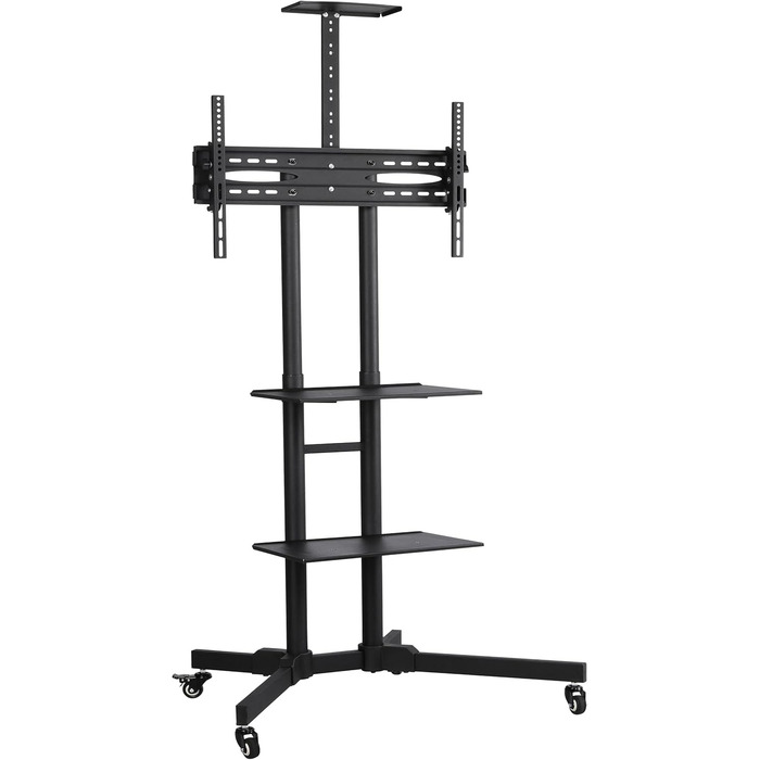 Yaheetech Rolling TV Stand with Adjustable Height and Tilt - VESA Mount, Fits up to 75 inch Flat & Curved TVs (600x400mm)