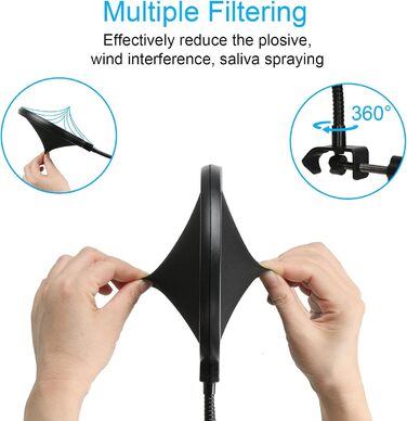 Шарнірний мікрофонний тримач YOUSHARES для Shure SM7B з поп-фільтром (01 Stand Set)