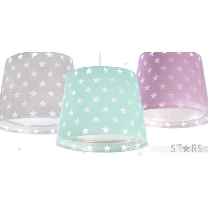 Dalber - Pendant light with star pattern, green, 33 x 33 x 25 cm
