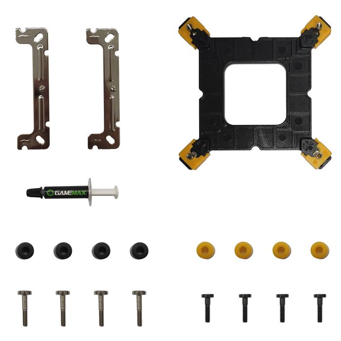 Кулер CPU GAMEMAX SIGMA 550 Infinity Weiß: 220W, 5 Heatpipes, ARGB PWM 120mm, LGA1851/1700/AM5/AM4