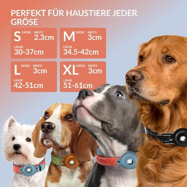 Нашийник для собак Airtag CollarDirect, світловідбиваючий, зелений, розмір L (42-51 см) / XL (51-61 см), для Apple AirTag