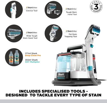 Shark PX200EUT StainStriker: Пилосос для видалення плям з 5 насадками