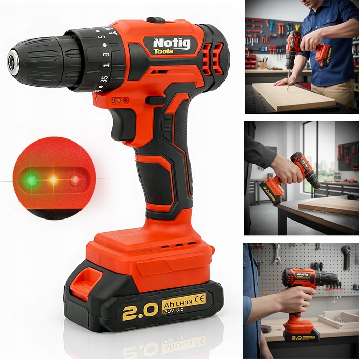 Акумуляторний шурупокрут Notig Tools 20 V N4343