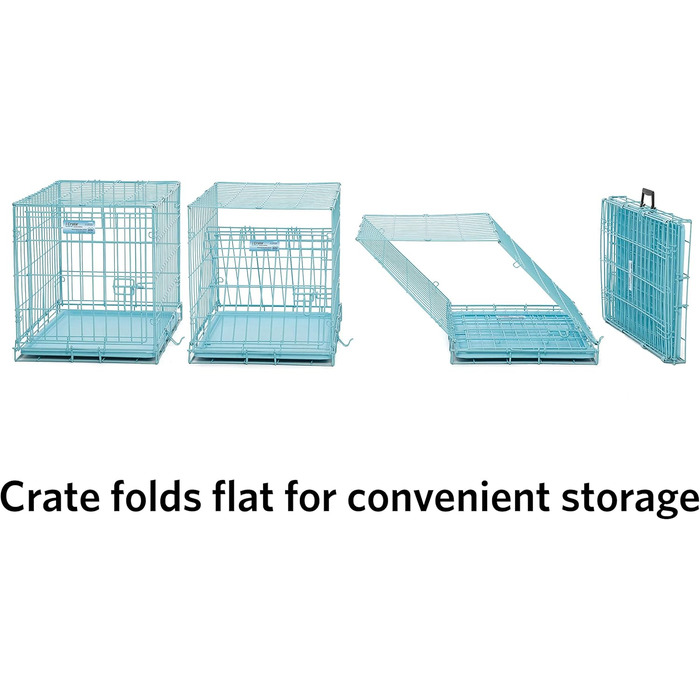 Кія MidWest Homes for Pets iCrate 1522DD-KIT: переносна клітка для собак, блакитна, 62x44x49 см