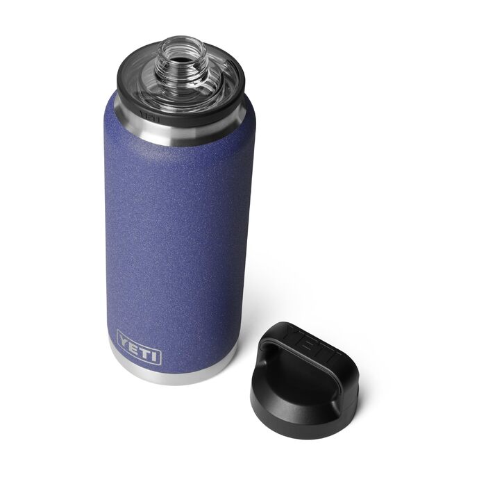 Термофляга YETI Rambler 1Л (1000 мл) з нержавіючої сталі з герметичною кришкою Chug Cap для гарячих та холодних напоїв, колір Charcoal