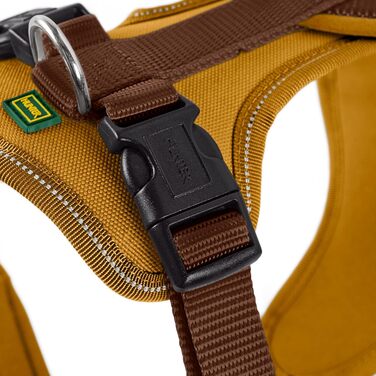 Нашийник для собак HUNTER Neopren, коричневий/карамель, розмір L, міцний нейлон, м'яка неопренова підкладка, світловідбиваючий матеріал 3M Scotchlite, зручний у догляді, комфортний