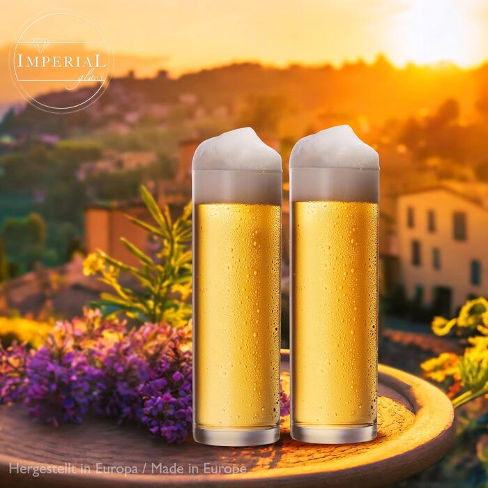 Набір склянок Kölsch Imperial 6 шт по 200 мл для пива Кельш, скляні, для мийки в посудомийній машині