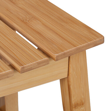 Relaxdays Bamboo Stool with Storage