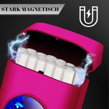 Вишуканий тютюнониця з запальничкою Lafagiet XL666 для 18 сигарет King Size, LED-дисплей, подарунок на День батька