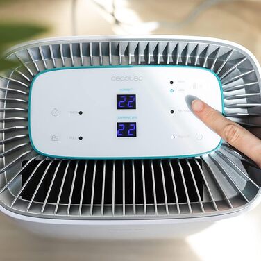 Зволожувач повітря Cecotec BigDry Series 2000: 750 мл/день, об'єм резервуару 0.6-2 л, 2 швидкості, 2 режими, площа до 25 м², функція очищення. Білий