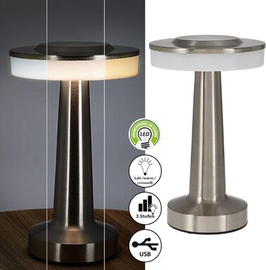 Cepewa Настільна лампа Lille | LED, сенсорне керування, USB-зарядка, регулювання яскравості, зміна кольору, тепле світло, з кабелем