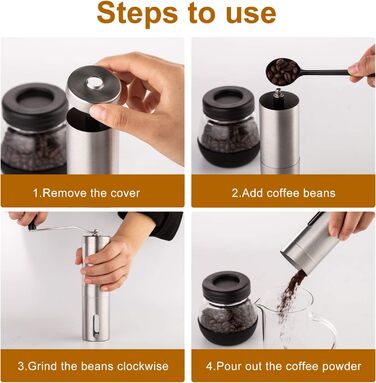 Ручна кавомолка PARACITY з нержавіючої сталі, керамічний жорно, для Aeropress, фільтр-кави, еспресо, френч-прес, турка, подарунок