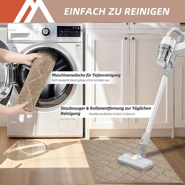 Ковзаючі килимки на сходи COSY HOMEER, 15 шт., 70 x 22 см, антиковзаючі, самоклеючі, машинне прання, 100% поліестер, TPE-підкладка, для дітей, літніх людей та домашніх тварин, сірий та білий