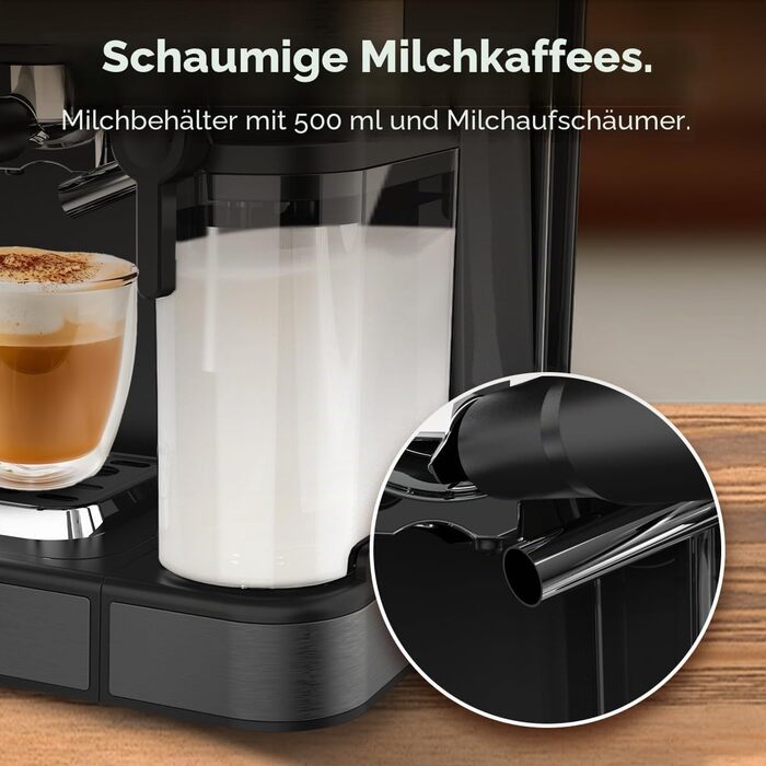 Кавомашина еспресо Cecotec Power Espresso 1350 Вт, 20 Бар, сенсорний дисплей, резервуар 1.5 л, капучинатор, подвійний холдер (ColdBrew Latte Dark)