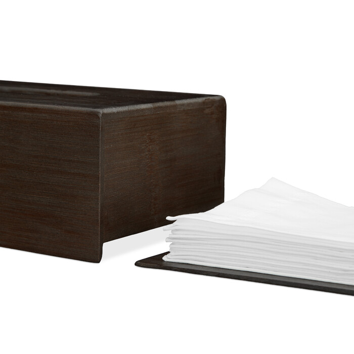 Relaxdays Bamboo Towel Box Dark Brown