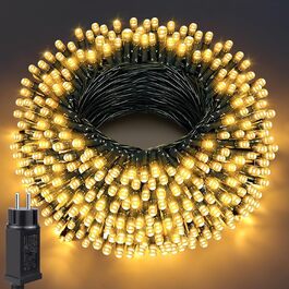 Льо́нточна гірлянда AIMENGTE 30м, 300 LED, тепле біле світло, 8 режимів, IP44, для прикраси саду, балкону, ялинки, вечірки