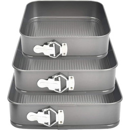 Форма для випікання тортів TIMESETL кута/прямокутна, 3 в 1, регульована, Ø 24/26/28 см, з антипригарним покриттям