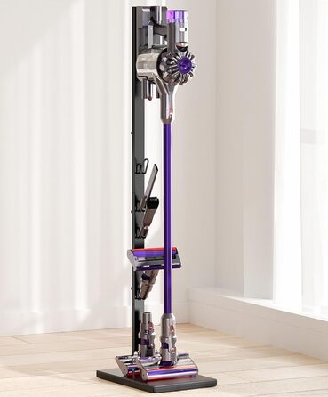 Підставка для пилососа Dyson – сумісна з V15, V12, V11, V10, V8, V7, V6 – автономна з кріпленням для аксесуарів – економія місця, без свердління
