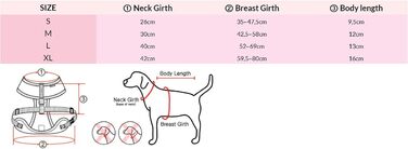 Шлейка для собак Puppia Blitzen - м'яка шлейка для собак на Різдво, червона, розмір M