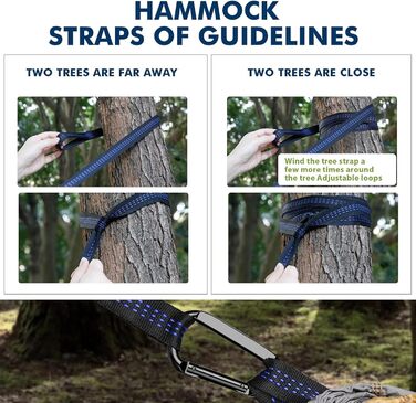 Гамак для відпочинку на відкритому повітрі, кемпінгу, 2 особи, 300 x 200 см, ультралегкий, портативний, для подорожей, вантажопідйомність до 300 кг, сапфірово-блакитний, нейлон, дихаючий