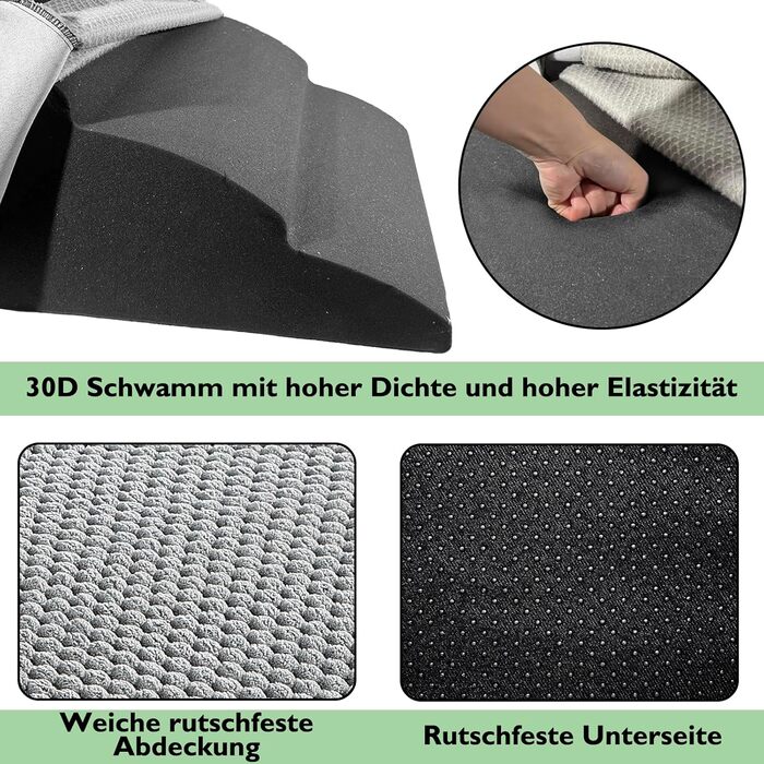 WGYTECH 4-Step Dog Stairs, Pet Staircase for Sofa and Bed, High-Density Sponge Dog Stairs, Washable Cover & Non-Slip Bottom, Dog Ramp for Dogs and Cats, L72xW40xH50cm (3-Step, 30cm High)