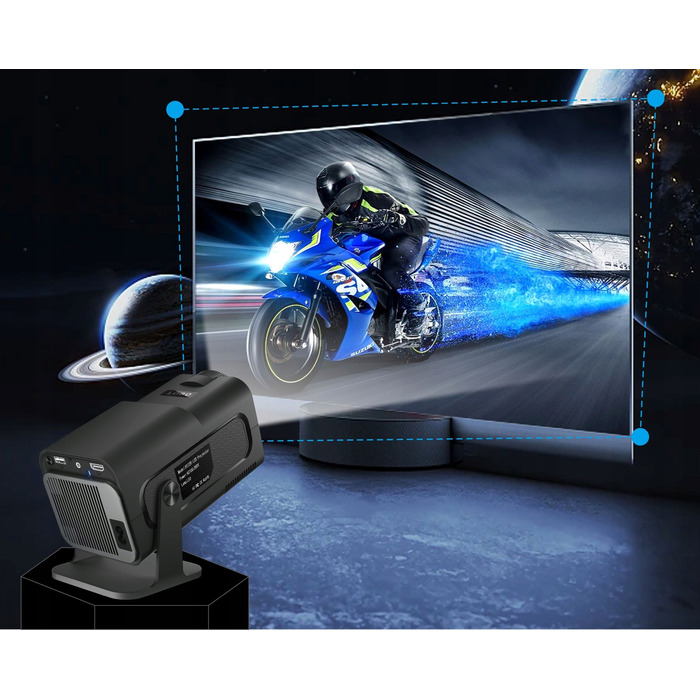 LED-проектор Heelly, 1280x720, Wi-Fi, чорний, з підтримкою USB